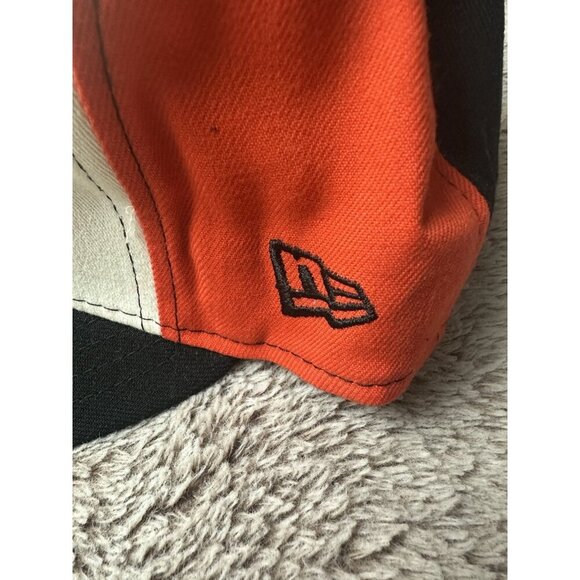 New York Knicks Hat Cap Fitted 7 1/4 White Orange Area Code 212 NBA New Era New - Picture 4 of 14